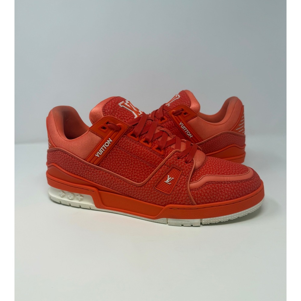Louis Vuitton Trainer Sneaker Orange Size 10 US 9 LV